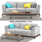 Sofa Lexiconton L GRAY 3-seater