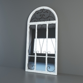 Mirror white in the Provence style French window