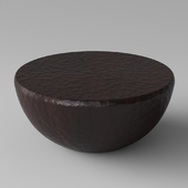 Round solid wood coffee table