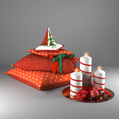 Декоративный новогодний набор с подушками