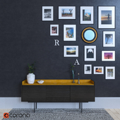 Sideboard with frames by Mario Ruiz