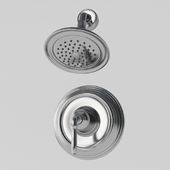Devonshire 1-Handle Rite-Temp Shower Faucet Trim Kit in Polished Chrome
