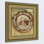 Decorative plate-panel in the frame.