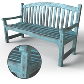 Wicker hub park bench