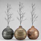 Set Metal Vases