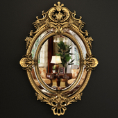 19th Century French Louis XV Fine Gilt Carved Oval Mirror