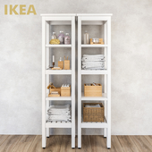 Shelf HEMNEC IKEA / DRAGAN bathroom accessories set