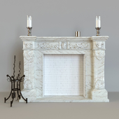 Classic fireplace made of marble K-084 Provence