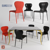 Eurosedia Chairs Opera and Table Romantico