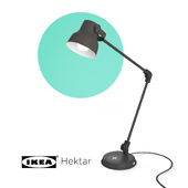 HEKTAR Work lamp with LED bulb, dark gray