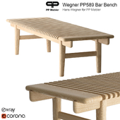 Hans Wegner PP Mobler 589 bar bench