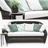 TORREY ALL-WEATHER WICKER ROLL-ARM SOFA from Pottery barn