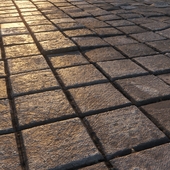 Square paving slabs