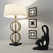 ROLLO ANTIQUE GOLD TABLE LAMP