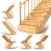 Набор деревянных лестниц