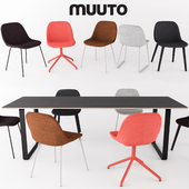 FIBER SIDE CHAIR + 70/70 Table by MUUTO