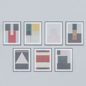 A set of posters with geometric figures