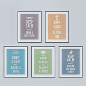 Set of posters to keep calm