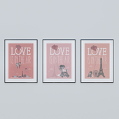 Set of posters Love