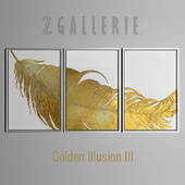 Triptych Golden Illusion III from zgallerie