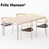 PK 11 Chair + PK 55 Table - Fritz Hansen