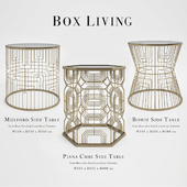 Box Living Bowie, Piana Cube, Mulford Side Table