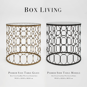 Box Living Parker Side Table Glass and Marble