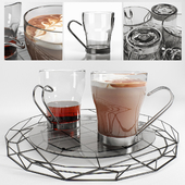 Vitrosax Wire Handle Glass Mug Set