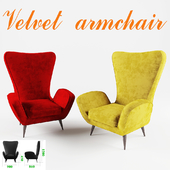 Velvet armchair