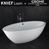 Bath Knief Loom + Grohe Grandera Single-lever bath mixer