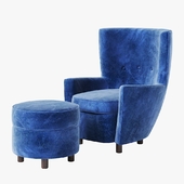 Santa and Cole MORAGAS Armchair and pouf