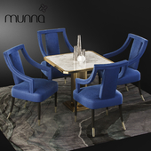 Munna Design dining set with CORSET Chair, Table and Decor