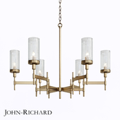 John Richard Brass-Plated Six-Light Chandelier