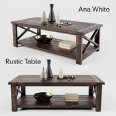 Ana White Rustic Coffee Table