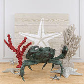 Bronze Crab Sculpture and decor