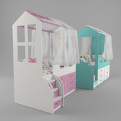 bed with drawers