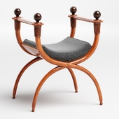 A Directoire carved mahogany stool