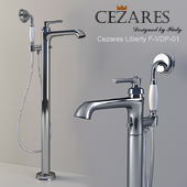 Floor mixer for bath with hand shower Cezares Liberty F-VDP-01