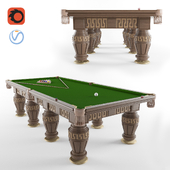 Billiard table in the Greek style