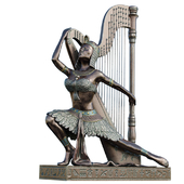 Egyptian with harp