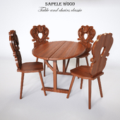 Sapele table and chairs