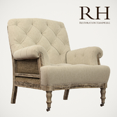 Napoleon deconstructed tufted roll armchair