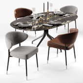Minotti Mills chair and Claydon table