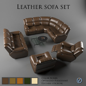 Leather sofas set