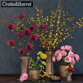 Crate &amp; Barrel Flower set