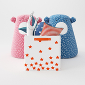 A set of toys from bloomingville and the land of nod