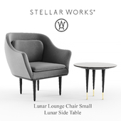 Lunar Lounge Chair Small+Lunar Side Table