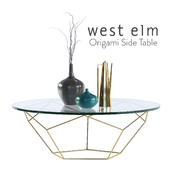 Western Elm Origami Table 30 inches