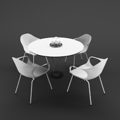 Vitra set of table and chairs
