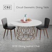 CB2 Circuit Geometric Dining Table